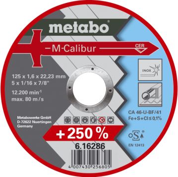 Отрезной круг Metabo M-Calibur 125 x 1.6 x 22.23 мм
