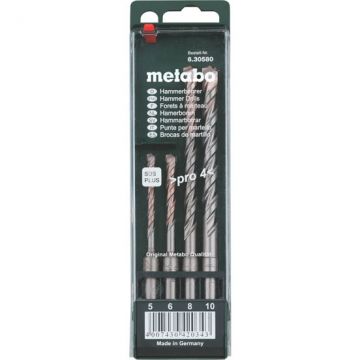 Набор буров Metabo SDS-Plus Pro 4, 4 предмета