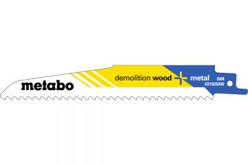 Шабельне полотно Metabo Demolition Wood and Metal 150x1.6 мм, 5 шт