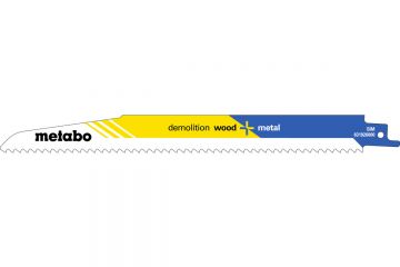 Сабельное полотно Metabo Demolition Wood and Metal 225 мм, 5 шт