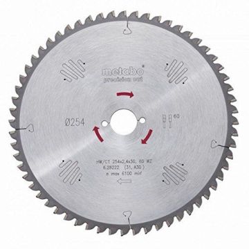 Пиляльний диск Metabo Precision cut HW/CT 250х2.4/1.8x30, Z48 WZ 5° нег.