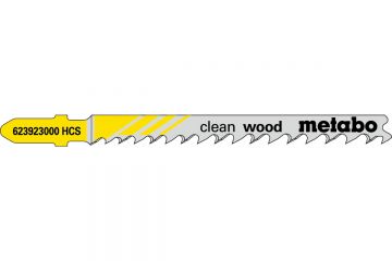 Лобзиковое полотно с прогрессивным зубом Metabo Clean Wood T 101 D, 5 шт