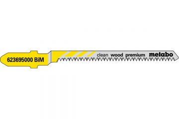 Лобзиковое полотно Metabo Clean Wood Premium T 101 AOF, 5 шт