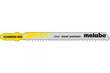 Лобзиковое полотно Metabo Clean Wood Premium T 101 BRF, 5 шт