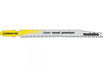 Лобзиковое полотно Metabo Clean Wood Premium T 308 BF, 5 шт