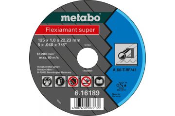 Отрезной круг Metabo Flexiamant Super A 60-T, 125 x 1 x 22.23 мм