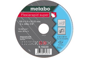Відрізний диск Metabo Flexiarapid Super Inox Hydro Resist A 46-U, 125 x 1.6 x 22.23 мм
