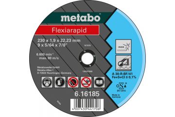 Отрезной круг Metabo Flexiarapid Inox A 30-R, 180 мм