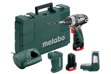Аккумуляторный шуруповерт Metabo PowerMaxx BS + PA + BitBox 9