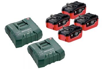 Базовый комплект Metabo LiHD 4x7.0 Ач + 2x ASC Ultra
