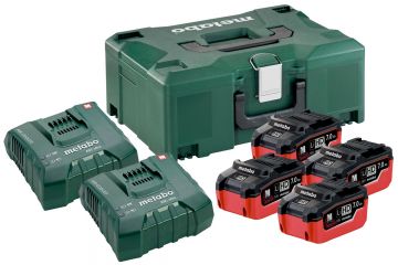 Базовый комплект Metabo LiHD 4x7.0 Ач + 2x ASC Ultra + MetaLoc