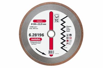 Алмазный круг по керамике Metabo Classic 180 мм