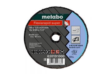 Відрізний абразивний диск Metabo Flexiarapid Super Inox Hydro Resist 50x1x6 мм