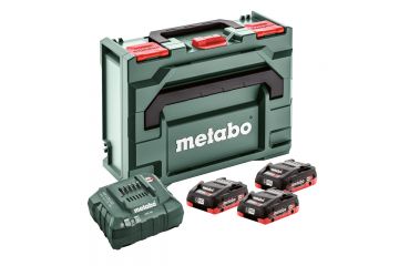 Базовый комплект Metabo LiHD 3x4.0 Ач + 1x ASC 55 + MetaBox