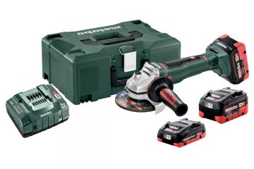 Аккумуляторная болгарка Metabo WB 18 LTX BL 125 Quick LiHD 2x5.5 Ач + 1x4.0 Ач