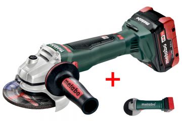 Аккумуляторная болгарка Metabo WB 18 LTX BL 125 Quick LiHD 2x8.0 Ач