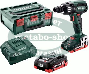 Аккумуляторный ударный гайковерт Metabo SSW 18 LTX 400 BL LiHD 2x4.0 Ач