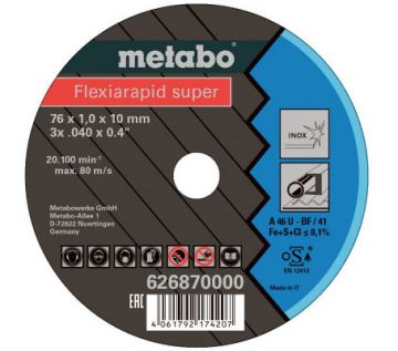 Відрізний диск Metabo Flexiarapid Super Inox 76 мм, 5 шт