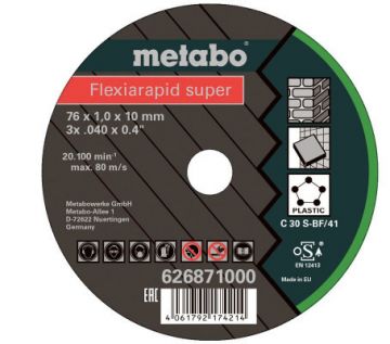 Відрізний універсальний диск Metabo Flexiarapid Super Universal 76 мм, 5 шт