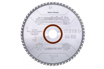 Пильный диск Metabo Laminate cut HW/CT 254х2.6/2x30, Z66 FZ/TZ 0°