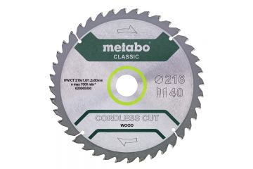 Пильный диск Metabo Cordless cut Classic HW/CT 216х1.8/1.2x30 Z28 WZ 5° /B