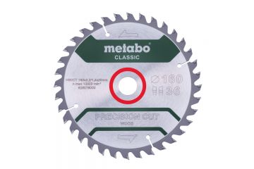 Пильный диск Metabo Precision cut Classic HW/CT 160х2.2/1.4x20, Z36 WZ 10°