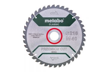 Пильный диск Metabo Precision cut Classic HW/CT 216х2.4/1.8x30, Z40 WZ 5° отр. /B