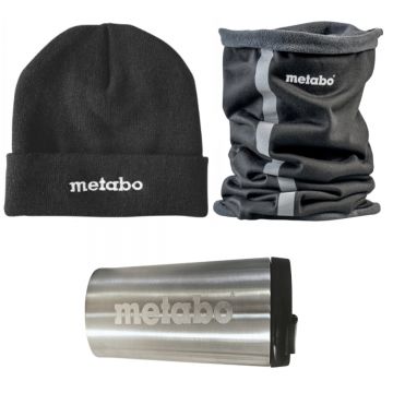 Набор шапка, шарф и термокружка с логотипом Metabo