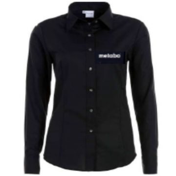 Рубашка черная мужская slim-fit с логотипом Metabo