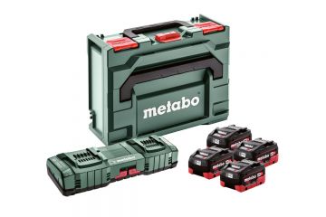 Базовый комплект Metabo LiHD 4x5.5 Ач + ASC 145 DUO + MetaBox