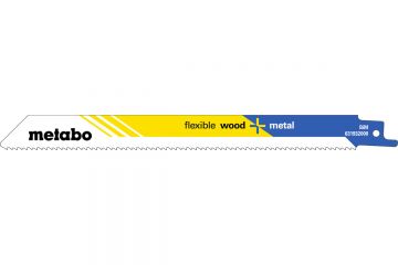 Сабельное полотно Metabo Flexible Wood and Metal 200 мм, 25 шт