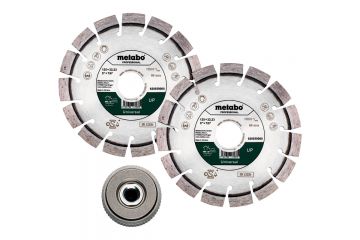 Комплект Metabo 2 алмазных универсальных круга UP 125 мм + быстрозажимная гайки Quick