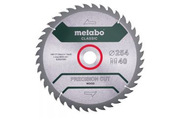 Пиляльний диск Metabo Precision Cut Classic HW/CT 254х2.4/1.6x30, Z40 WZ 20°/B