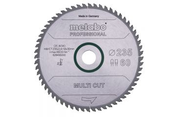 Пильный диск Metabo Multi cut HW/CT 235х2.4/1.8x30, Z80 FZ/TZ 5°