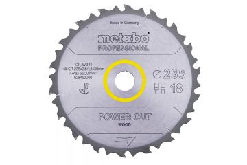 Пильный диск Metabo Power cut HW/CT 235х2.6/1.8x30, Z18 FZ/FA 10°