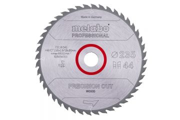 Пильный диск Metabo Precision cut HW/CT 235х2.6/1.8x30, Z44 WZ 15°