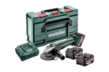 Аккумуляторная болгарка Metabo W 18 L 9-125 Quick Li-Power 3x4.0 Ач