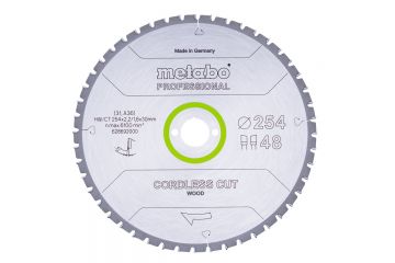 Пильный диск Metabo Cordless cut HW/CT 254х2.2/1.6x30, Z48 WZ 5° отр.