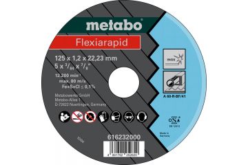 Відрізний диск Metabo Flexiarapid Inox A 60-R, 125 x 1.2 x 22.23 мм