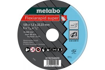 Отрезной круг Metabo Flexiarapid Super Inox A 60-U, 125 x 1.2 x 22.23 мм