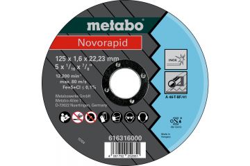 Отрезной круг Metabo Novorapid Inox A 46-T, 125 x 1.6 x 22.23 мм