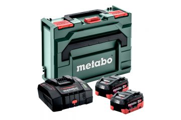 Базовый комплект Metabo LiHD 2x8.0 Ач + 1x ASC 290 + MetaBox
