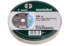 Набір відрізних дисків Metabo SP 115 x 1 x 22.23 мм INOX, 10 штук