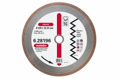 Алмазний диск по кераміці Metabo Classic 230 мм