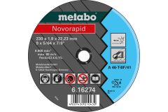 Отрезной круг Metabo Novorapid Inox A 46-T, 180 мм