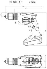 Акумуляторний дриль Metabo BE 18 LTX 6 Каркас