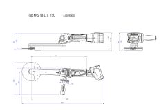 Аккумуляторная шлифовальная машина для узких мест Metabo KNS 18 LTX 150 каркас