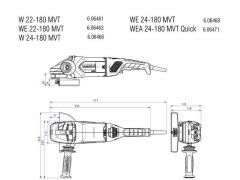 Болгарка Metabo W 22-180 MVT DMS