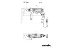 Ударная дрель Metabo SBE 800 в картоне