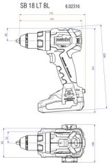 Аккумуляторный ударный шуруповерт Metabo SB 18 LT BL (4.0 Ач)